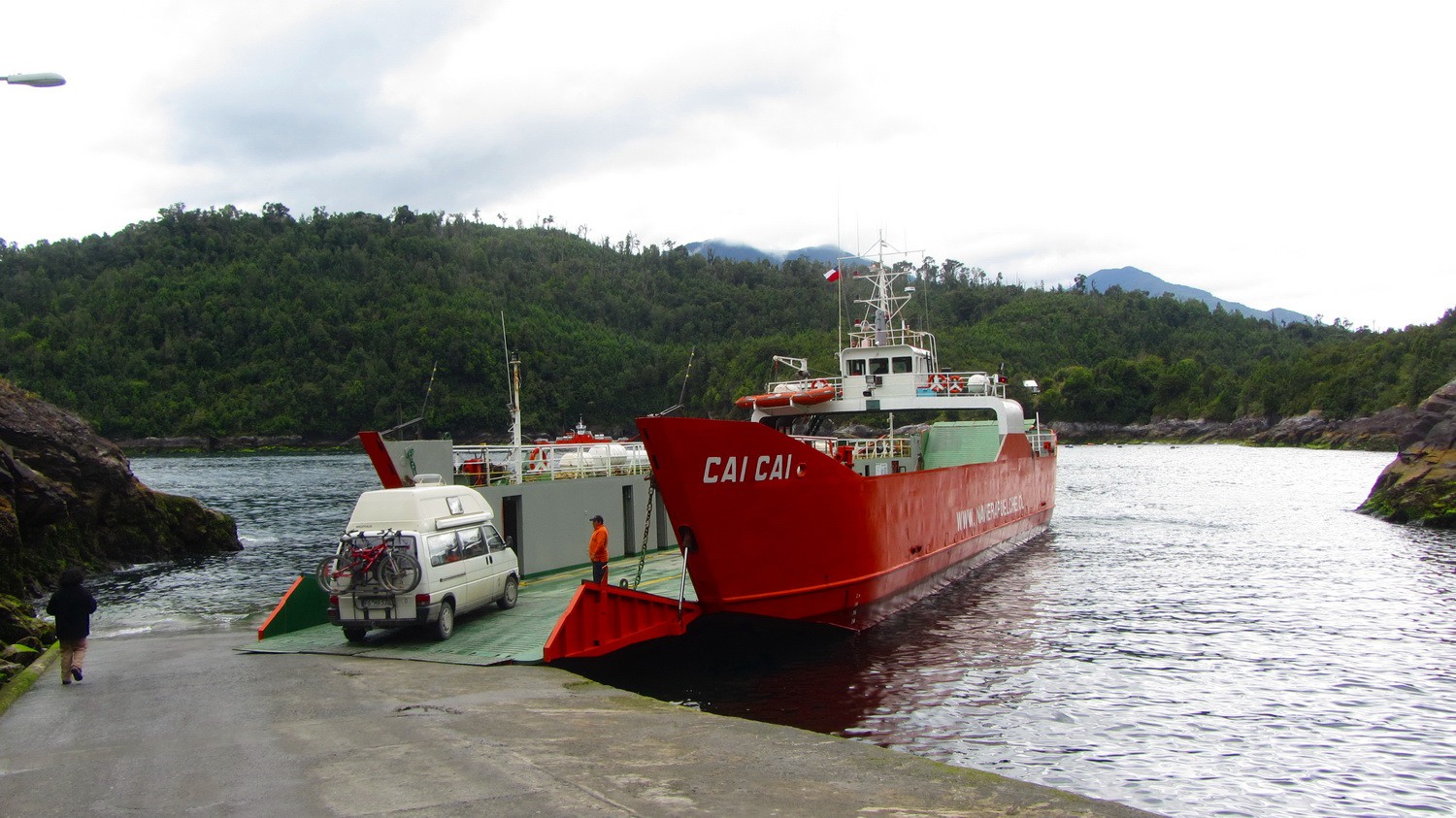 One of the three ferries between Chaiten and Puerto Montt